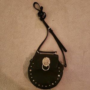 NWOT- Black crossbody faux leather bag
